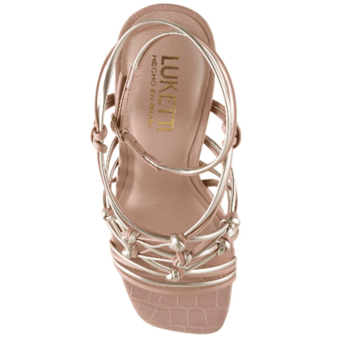 Sandalia Luketti con Tacón y Tiras Cruzadas para Mujer