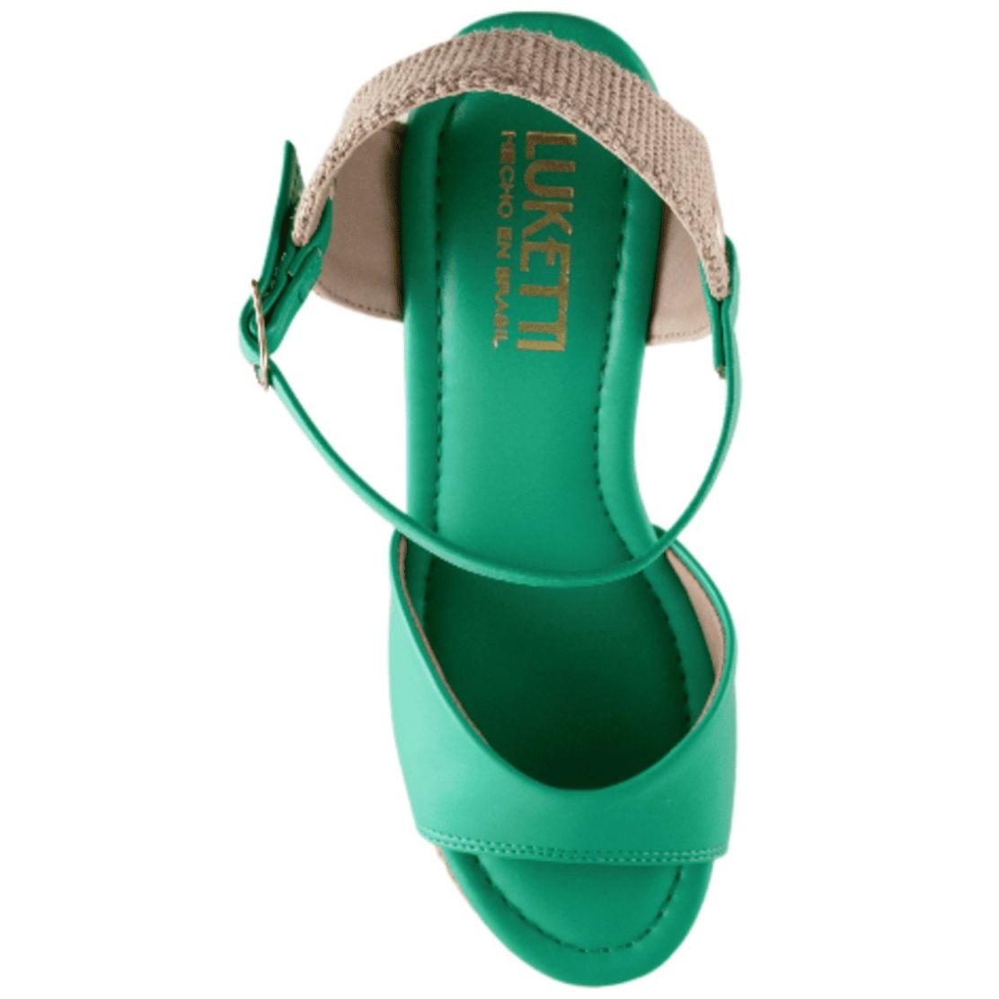 Sandalia Luketti con Cuña y Ajuste Tobillo para Mujer