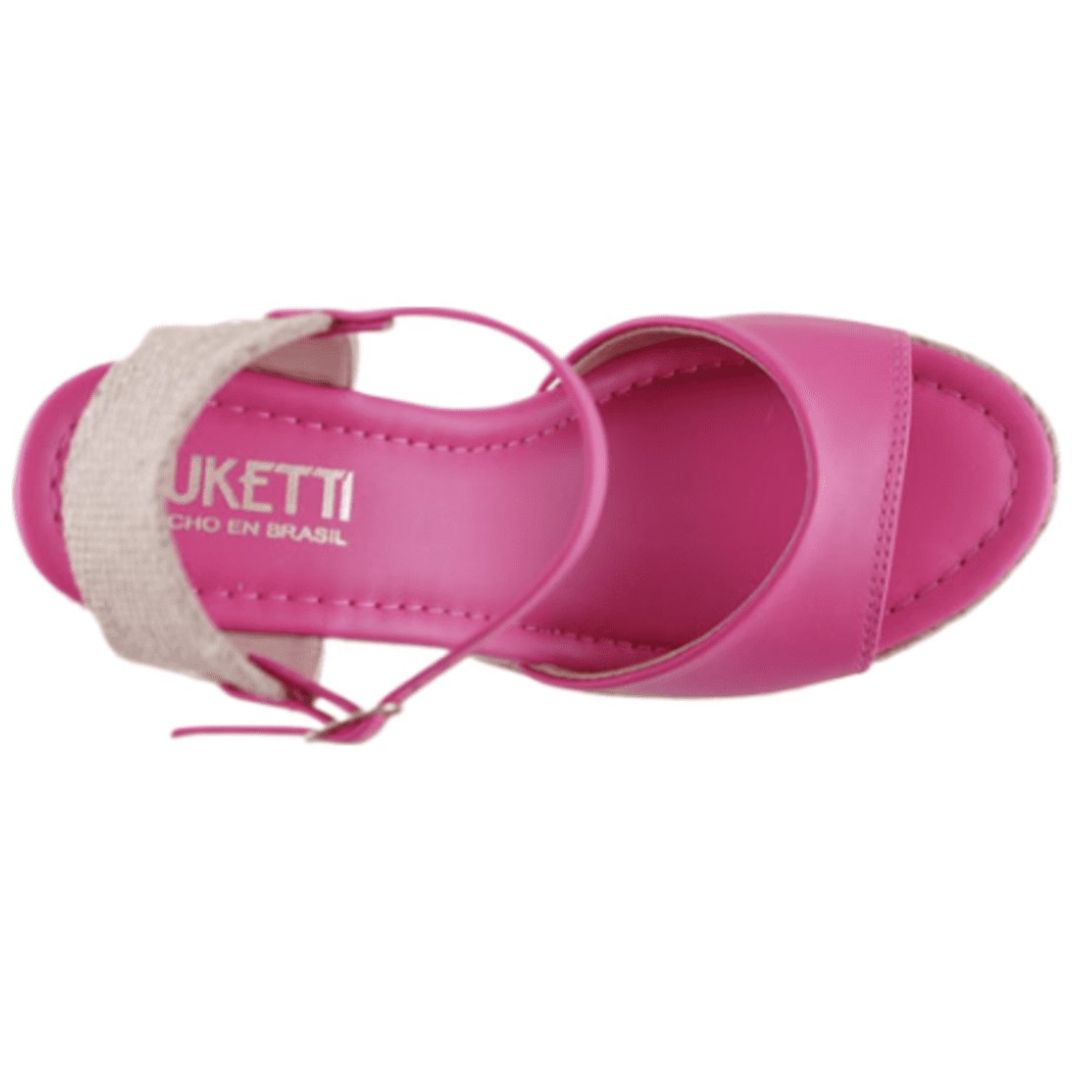 Sandalia Luketti con Cuña y Ajuste Tobillo para Mujer