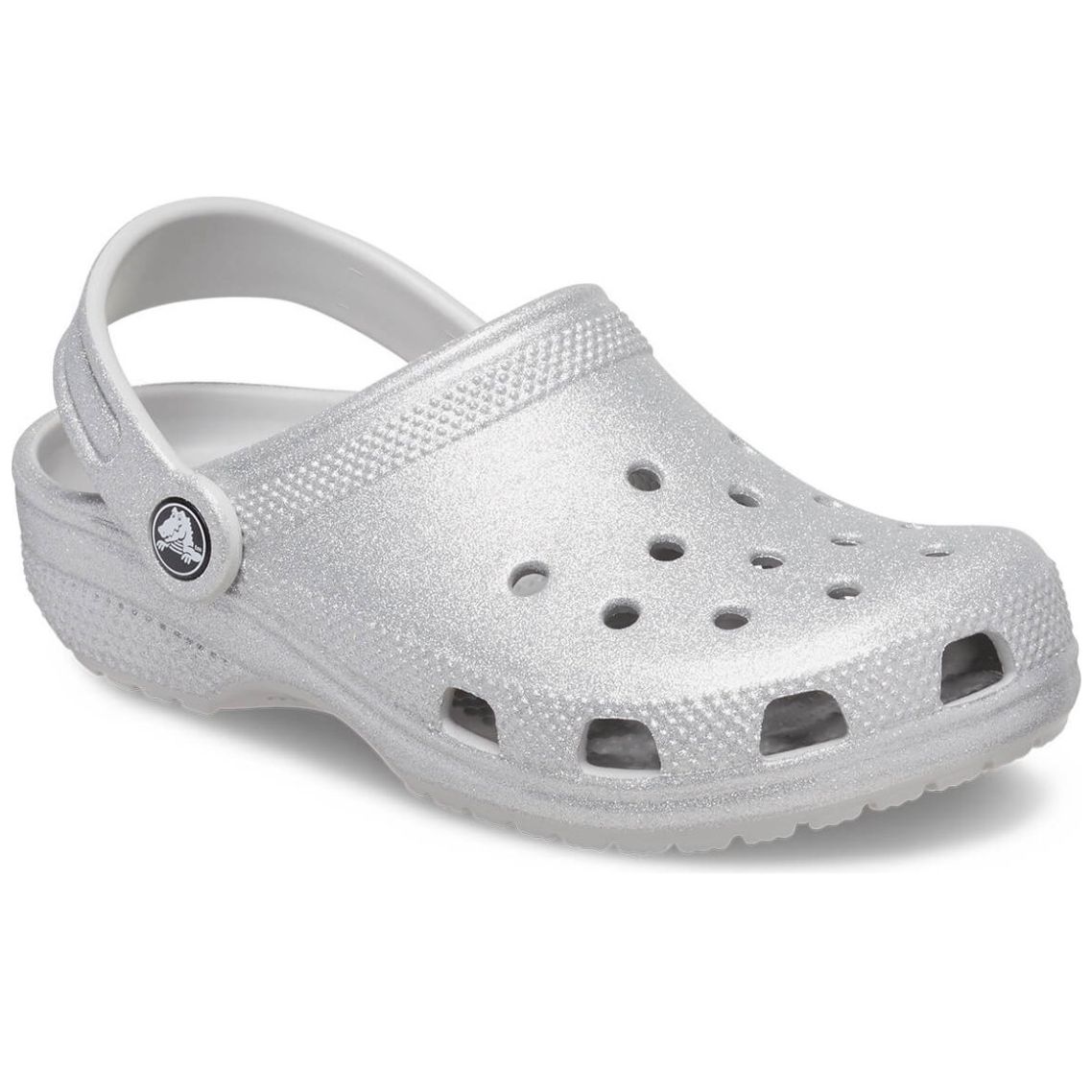 Sueco Crocs Classic Glitter 18-23 Plateado