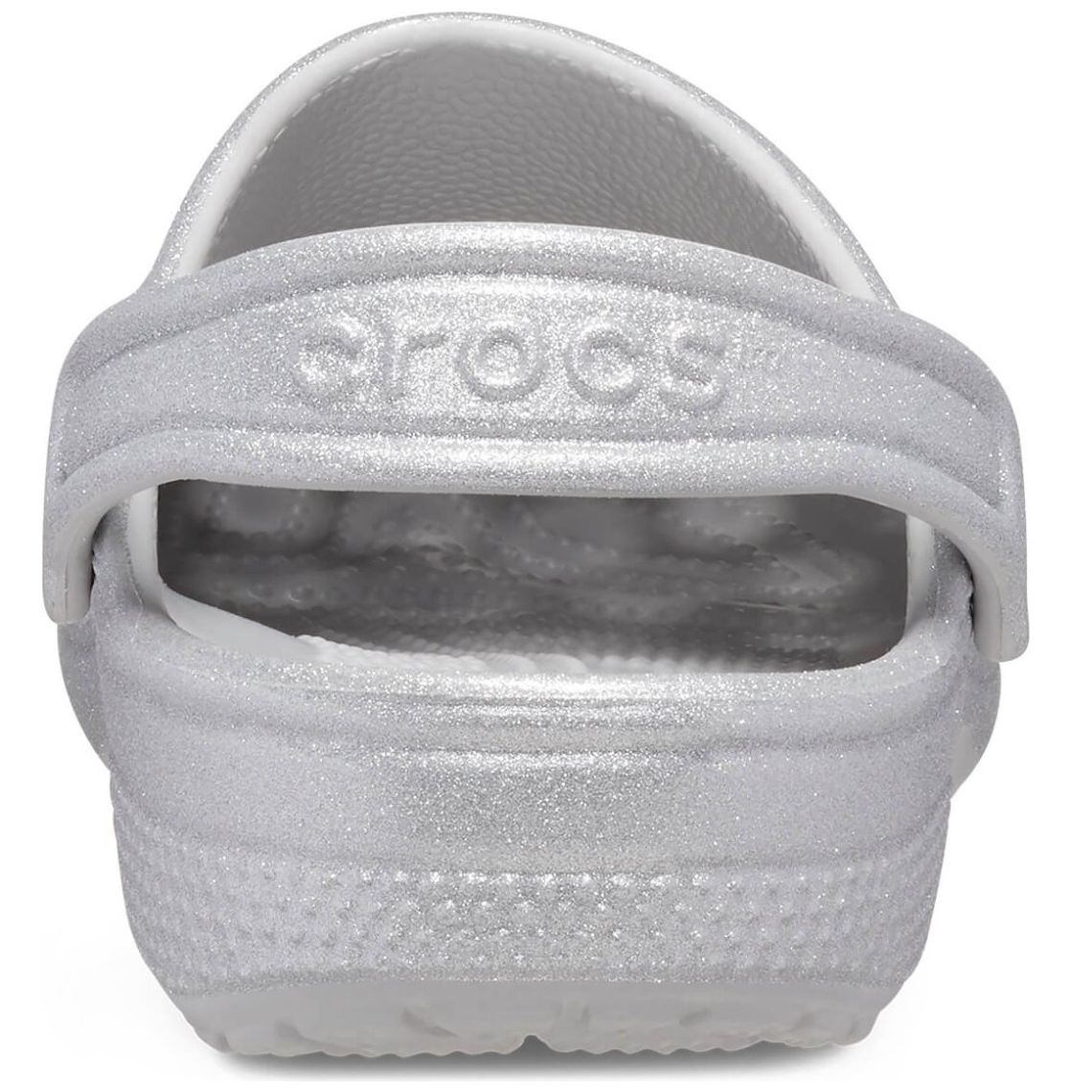 Sueco Crocs Classic Glitter 18-23 Plateado