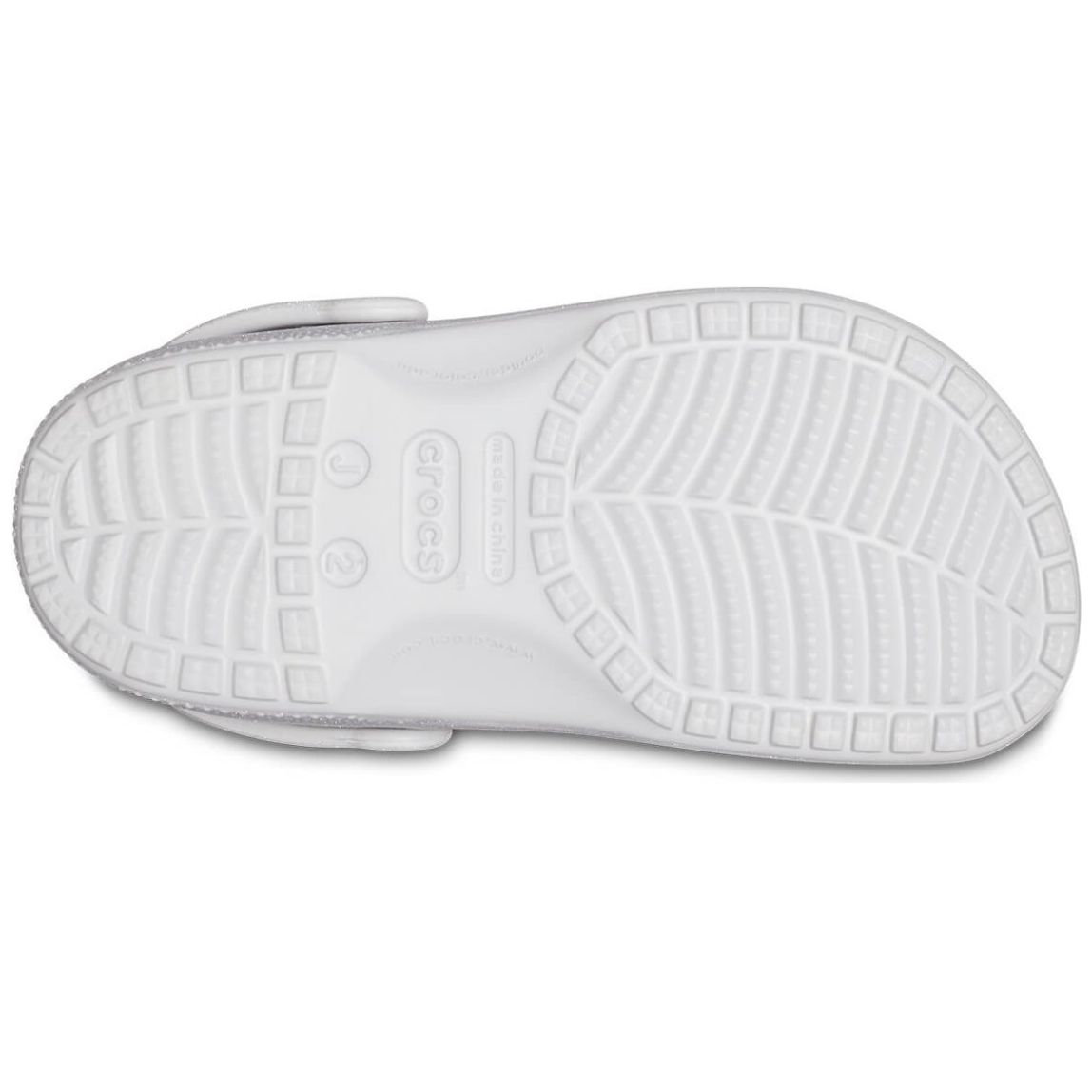 Sueco Crocs Classic Glitter 18-23 Plateado