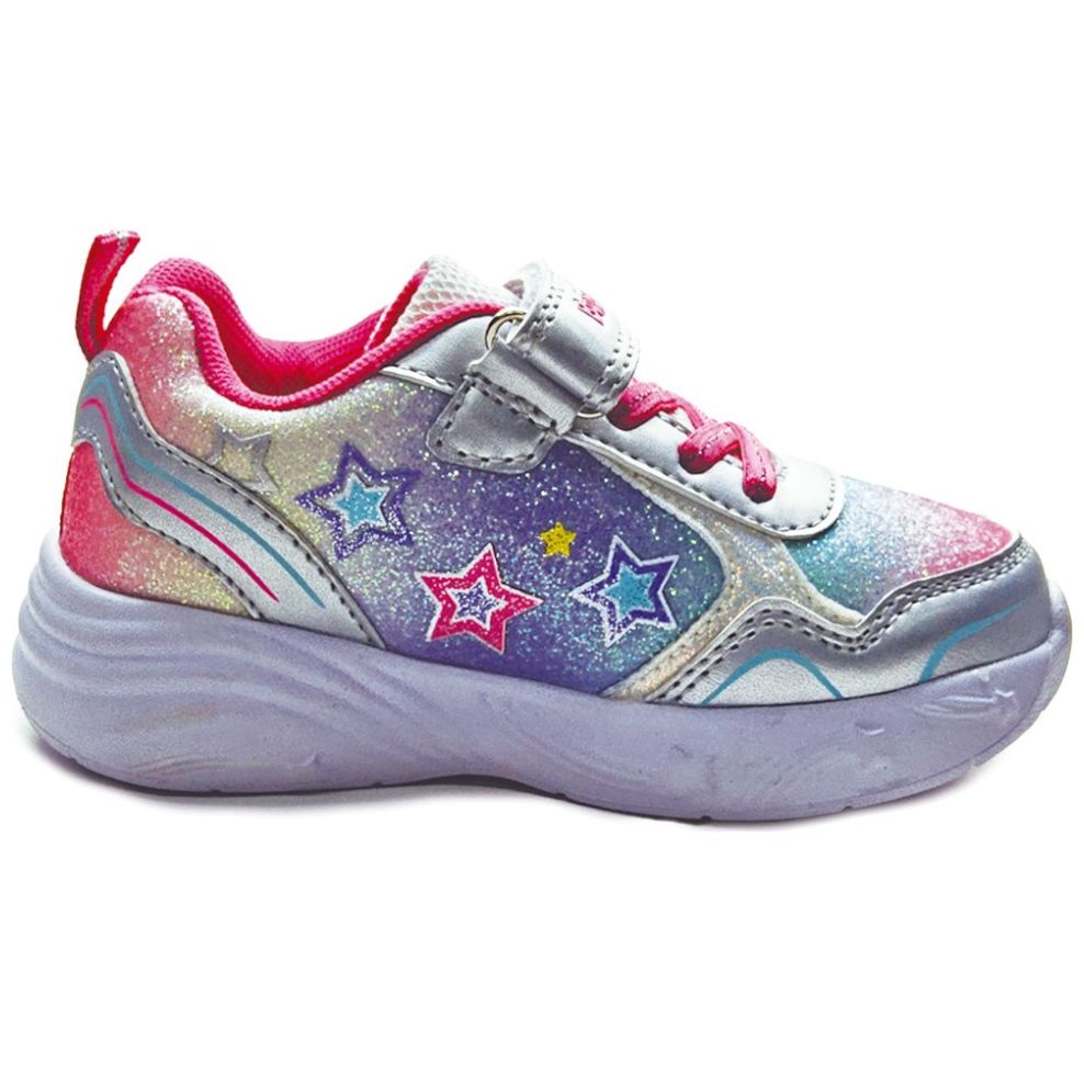 Tenis Bubble Gummers Luces con Velcro 14-20 Blanco