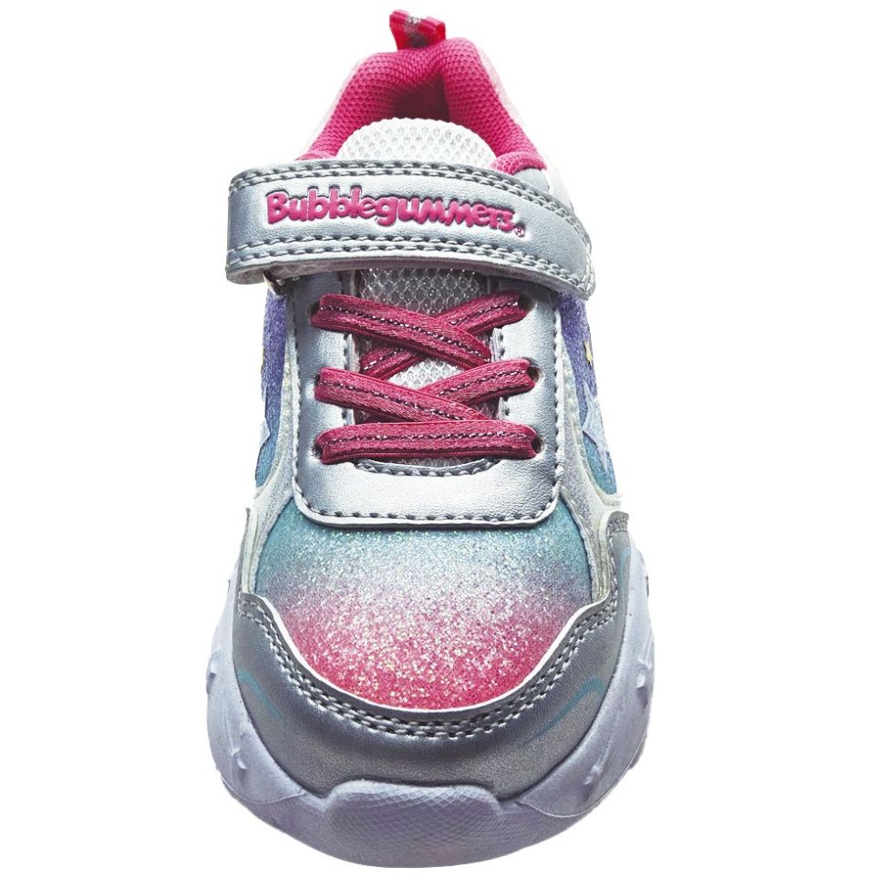 Tenis Bubble Gummers Luces con Velcro 14-20 Blanco