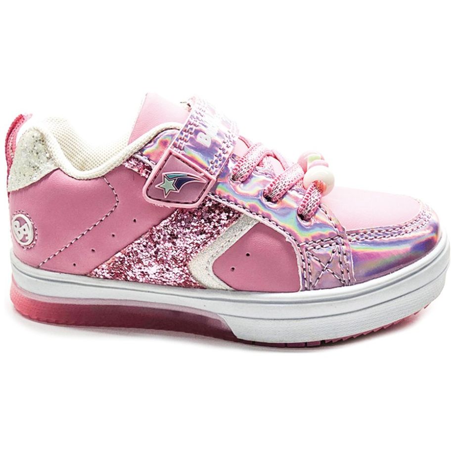 Tenis Bubble Gummers Luces con Velcro 15-21 Rosa