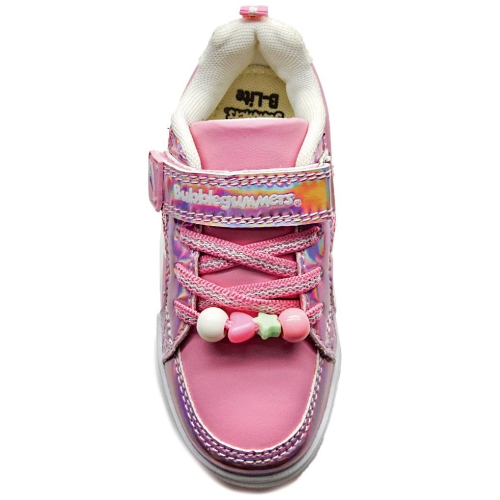 Tenis Bubble Gummers Luces con Velcro 15-21 Rosa