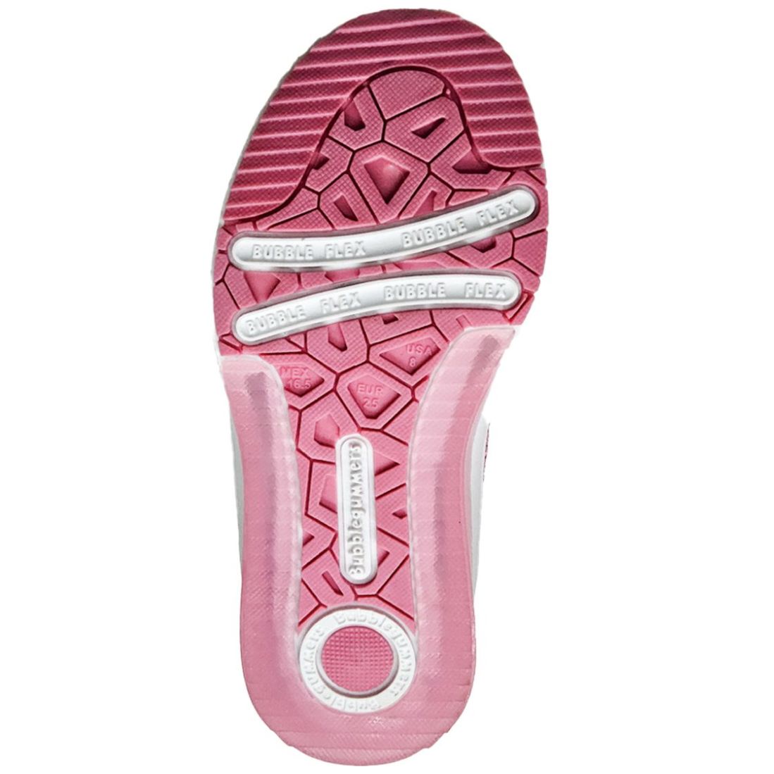 Tenis Bubble Gummers Luces con Velcro 15-21 Rosa
