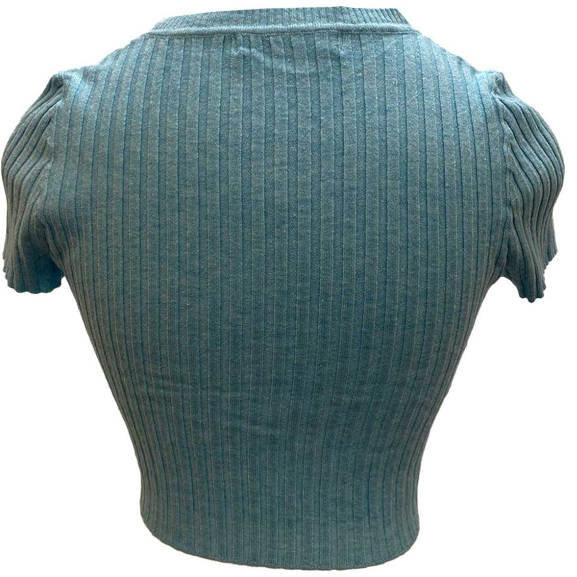 Blusa de Manga Corta con Cuello Redondo Uk para Mujer