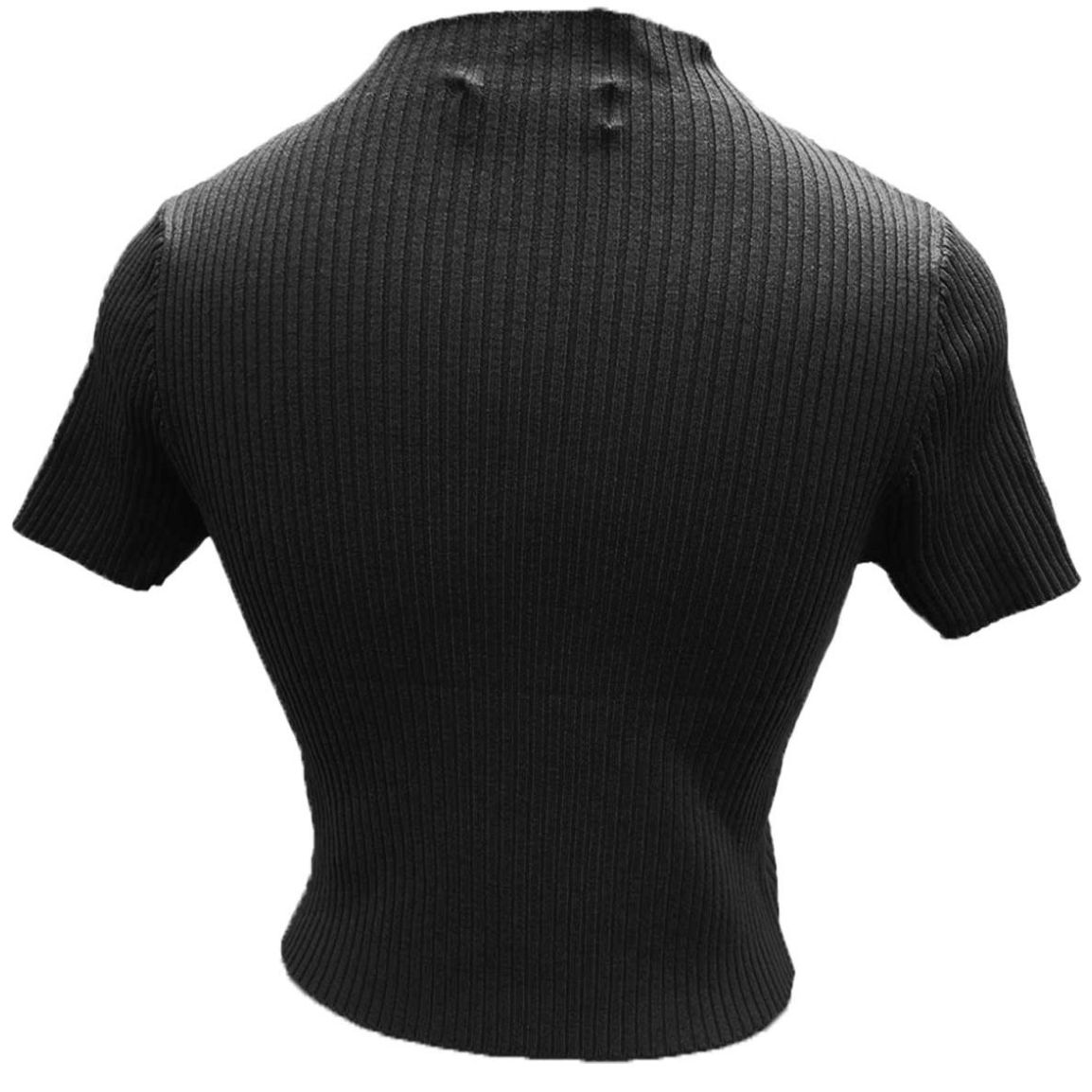 Blusa de Manga Corta con Cuello Redondo Uk para Mujer