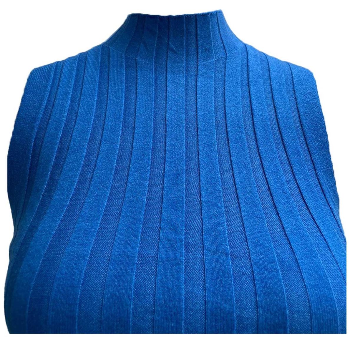 Blusa Tejido con Cuello Alto Uk para Mujer