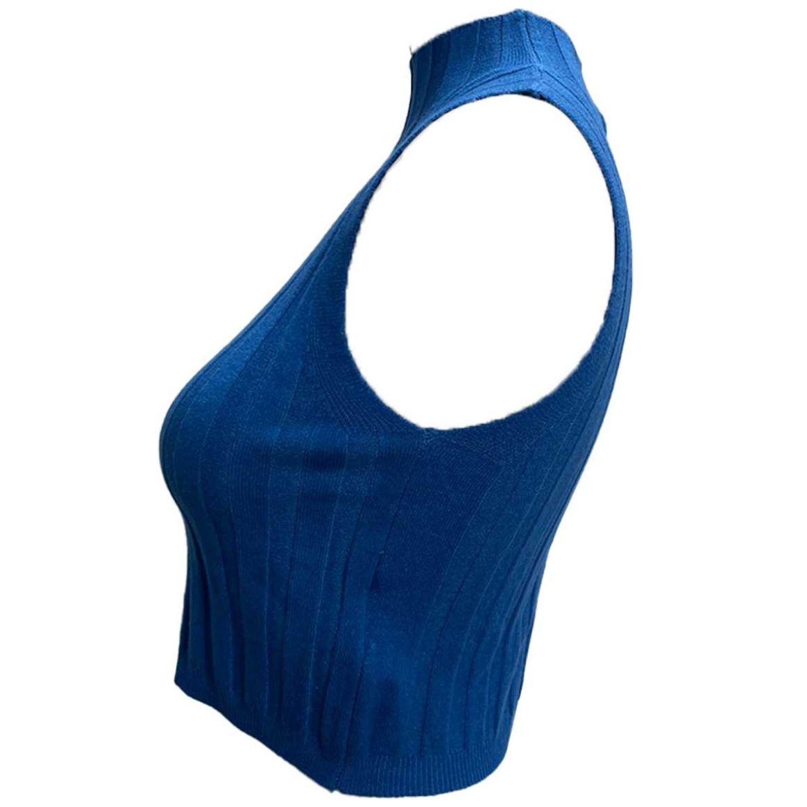 Blusa Tejido con Cuello Alto Uk para Mujer