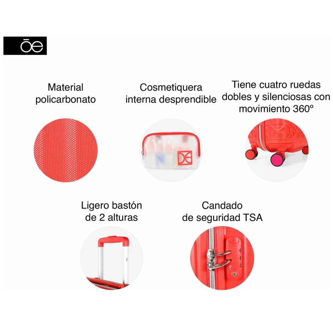 Maleta  High Soft Fireni 24" Rojo Cloe