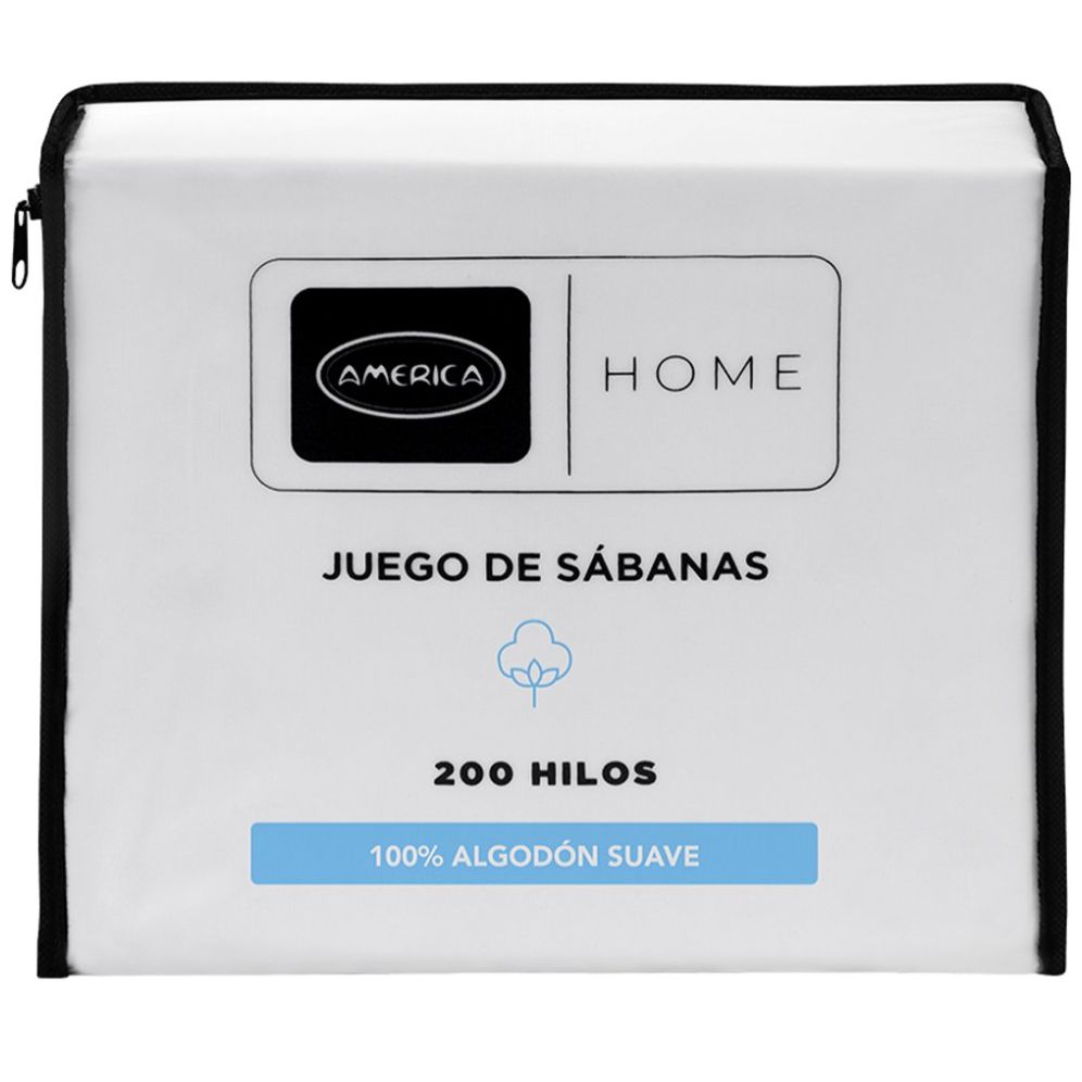 Sábanas Individuales 50/50 America Home Blancas