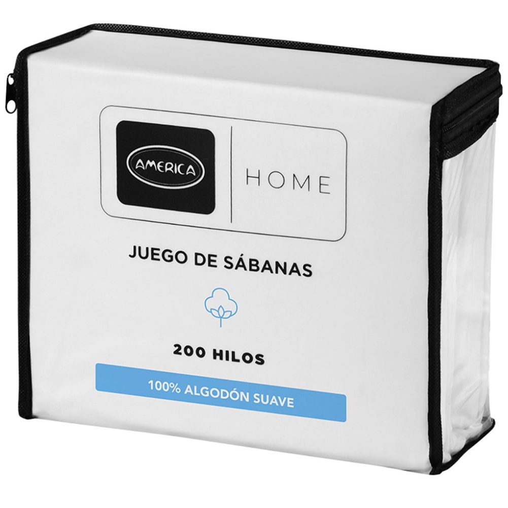 Sábanas Individuales 50/50 America Home Blancas