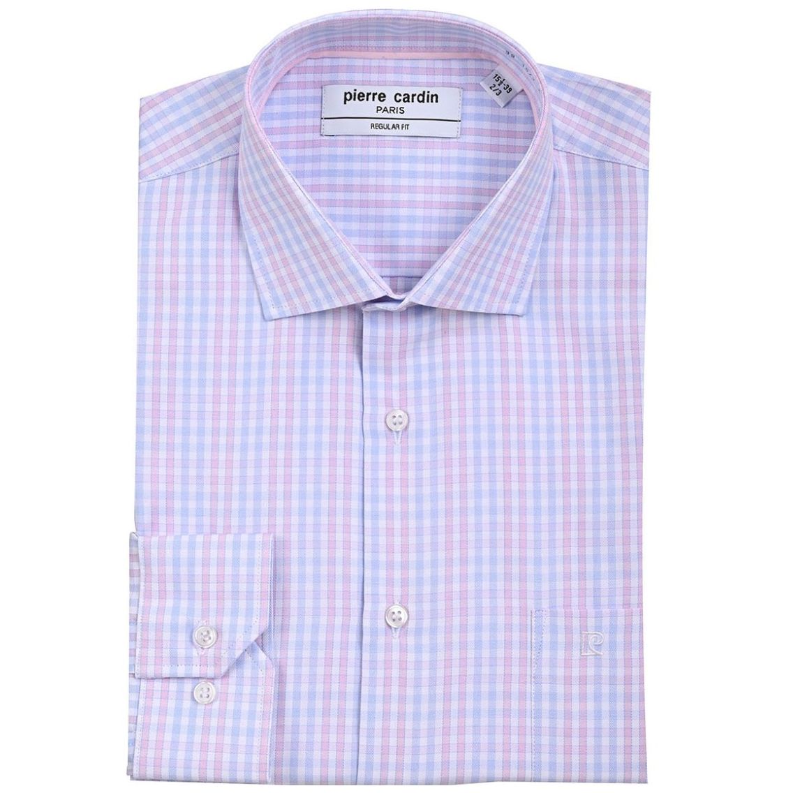 Camisa Vestir Pierre Cardin Regular Fit Azul para Hombre