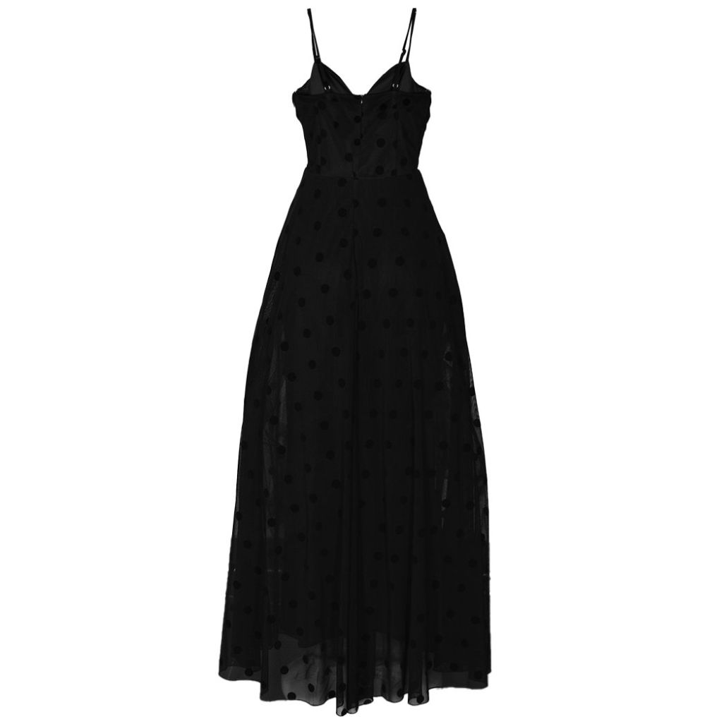 Vestido Largo de Fiesta con Detalle Aplicaciones Bordados para Mujer