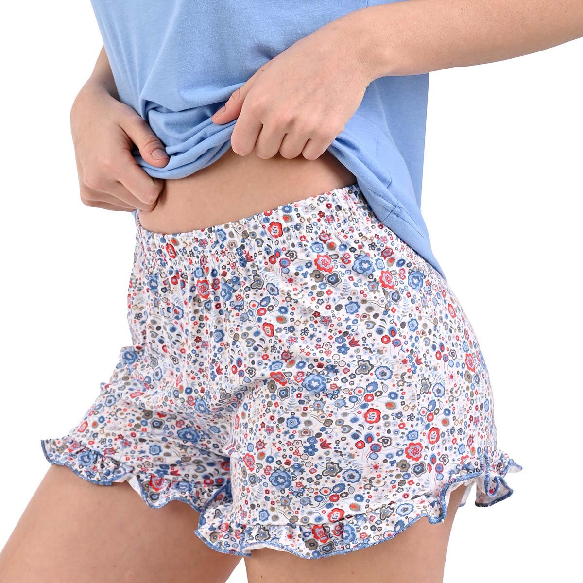 Pijama de Manga Crta Y Short Isotoner para Mujer