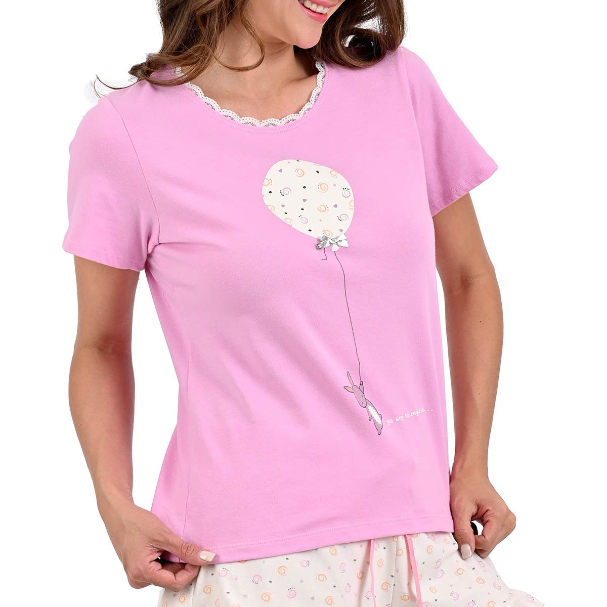 Pijama con Short Estampado Globo Sho Shi By Guitit para Mujer