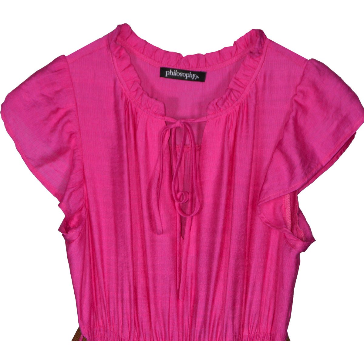 Vestido Largo con Olanes y Cinturón para Mujer