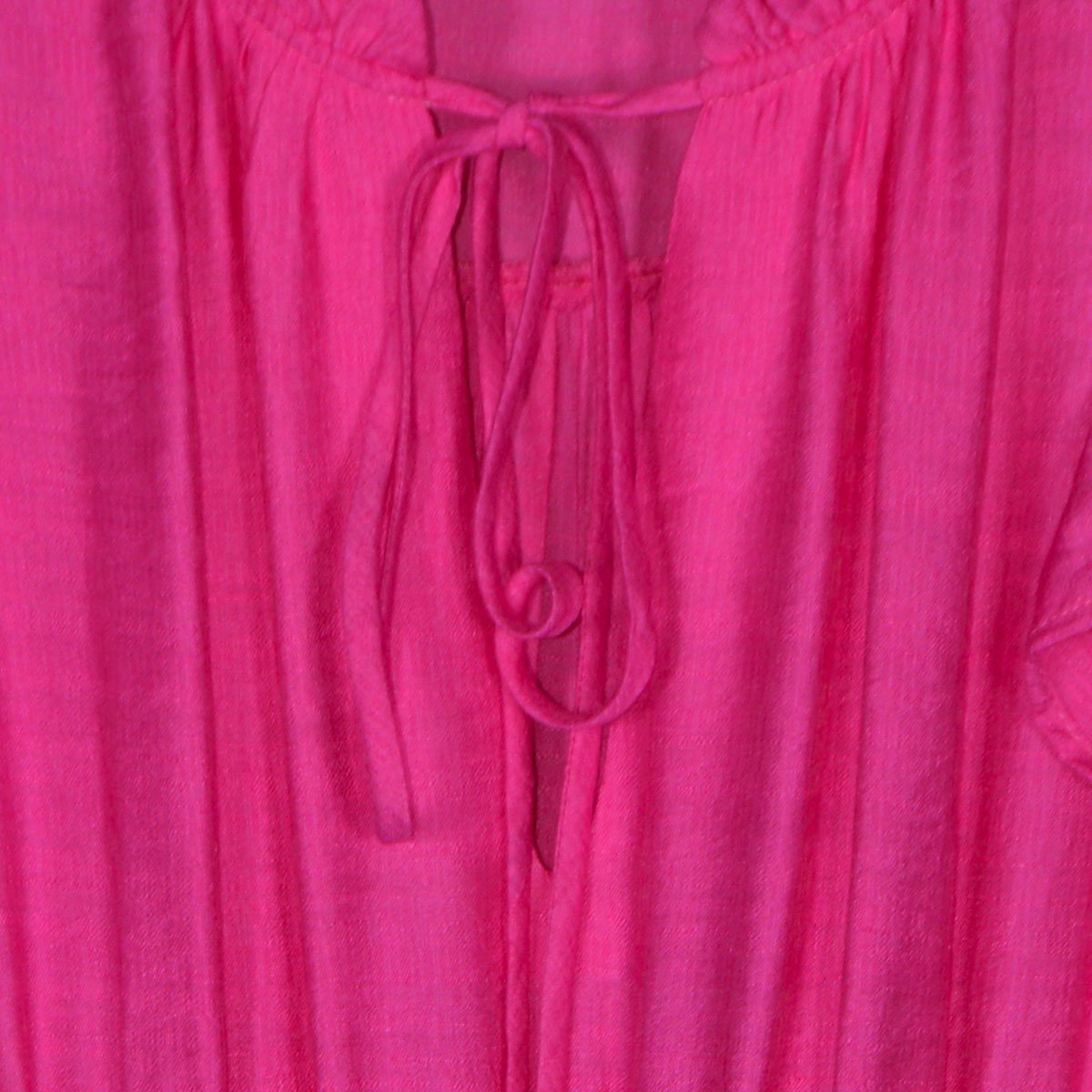 Vestido Largo con Olanes y Cinturón para Mujer