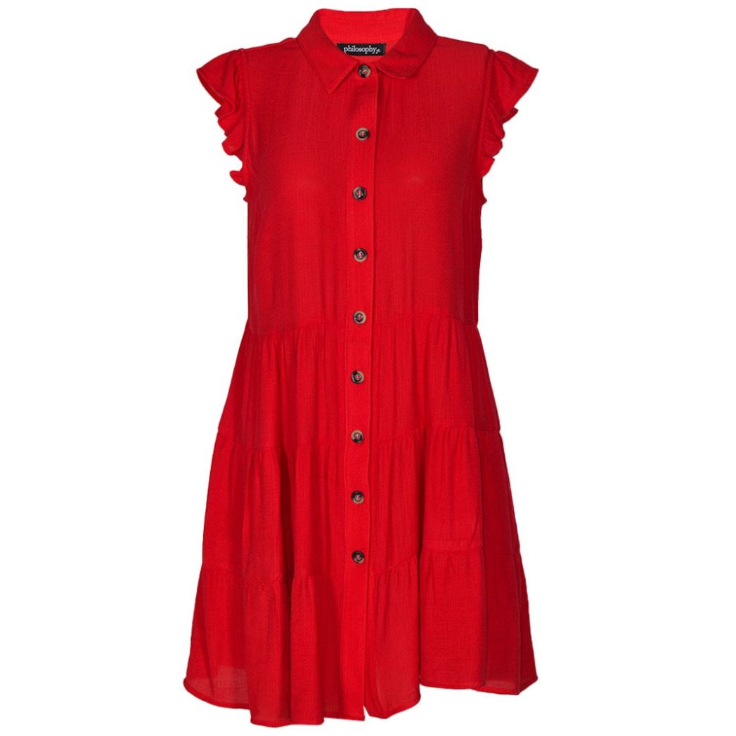 Vestido Corto con Olanes para Mujer  Philosophy