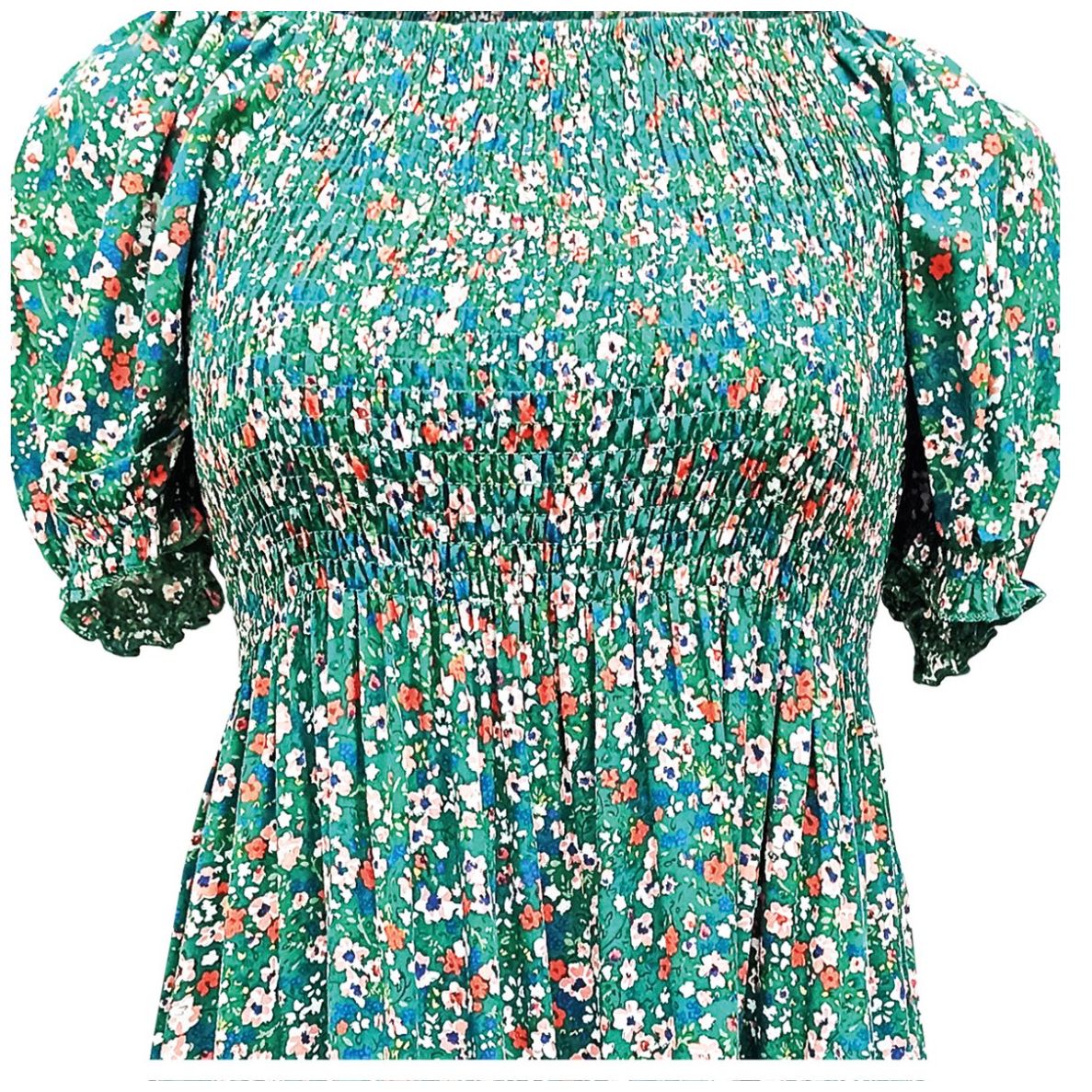 Vestido Dulce Guayaba Cuello Redondo y Diseño Estampado