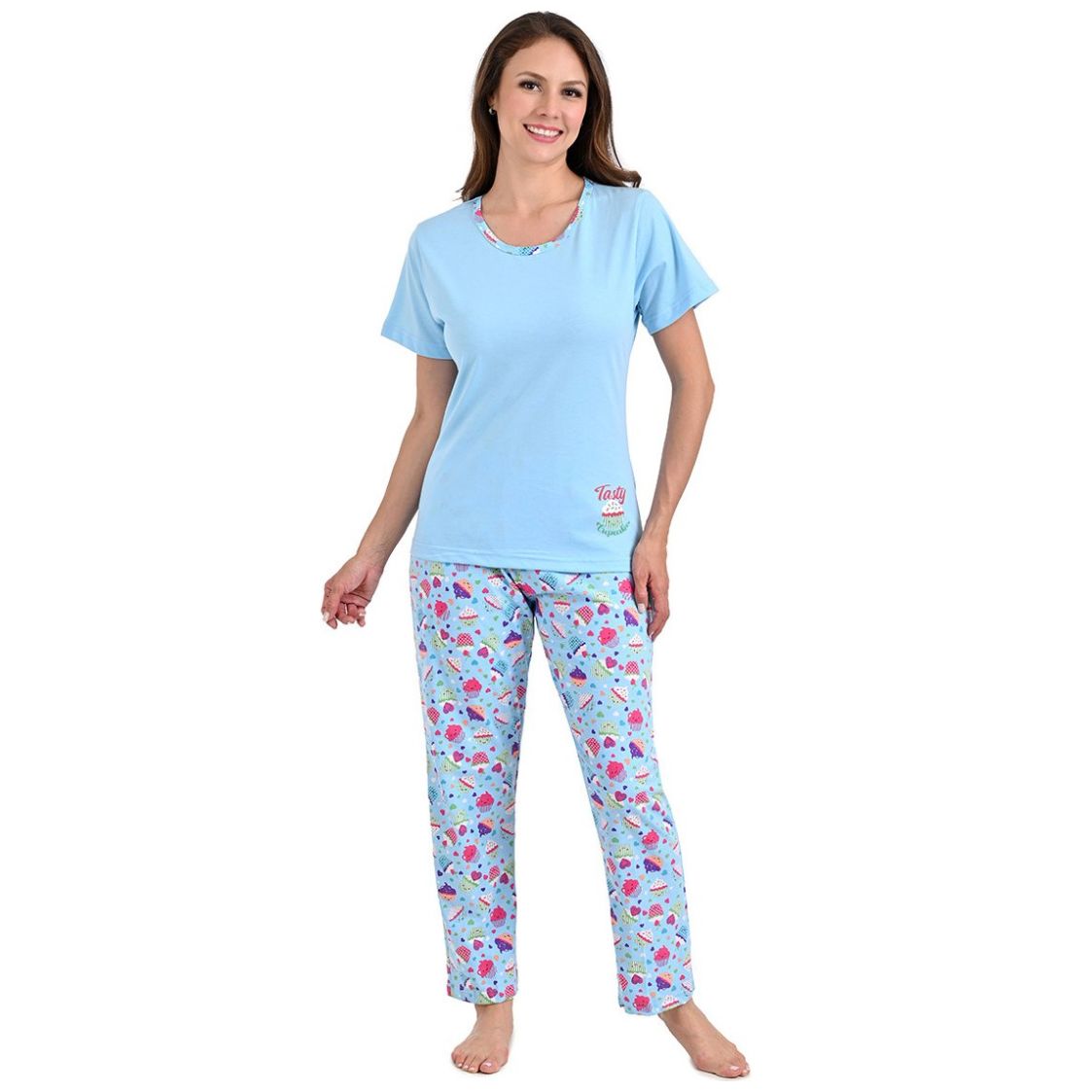 Pijama de Manga Corta Y Pantalón Sugar & Milk para Mujer