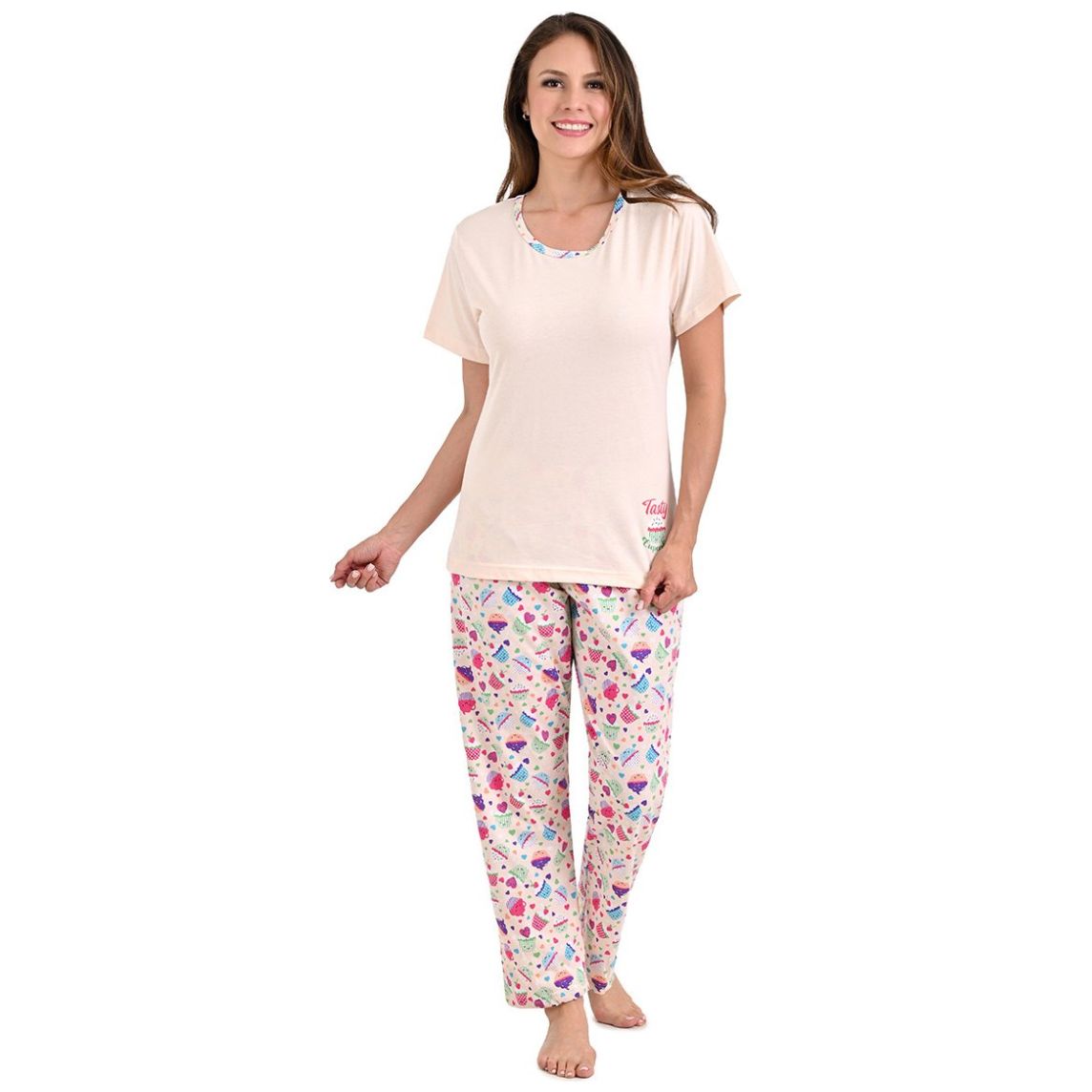Pijama de Manga Corta Y Pantalón Sugar & Milk para Mujer