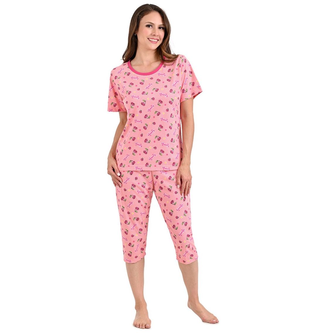 Pijama de Manga Corta Y Capri Sugar & Milk para Mujer