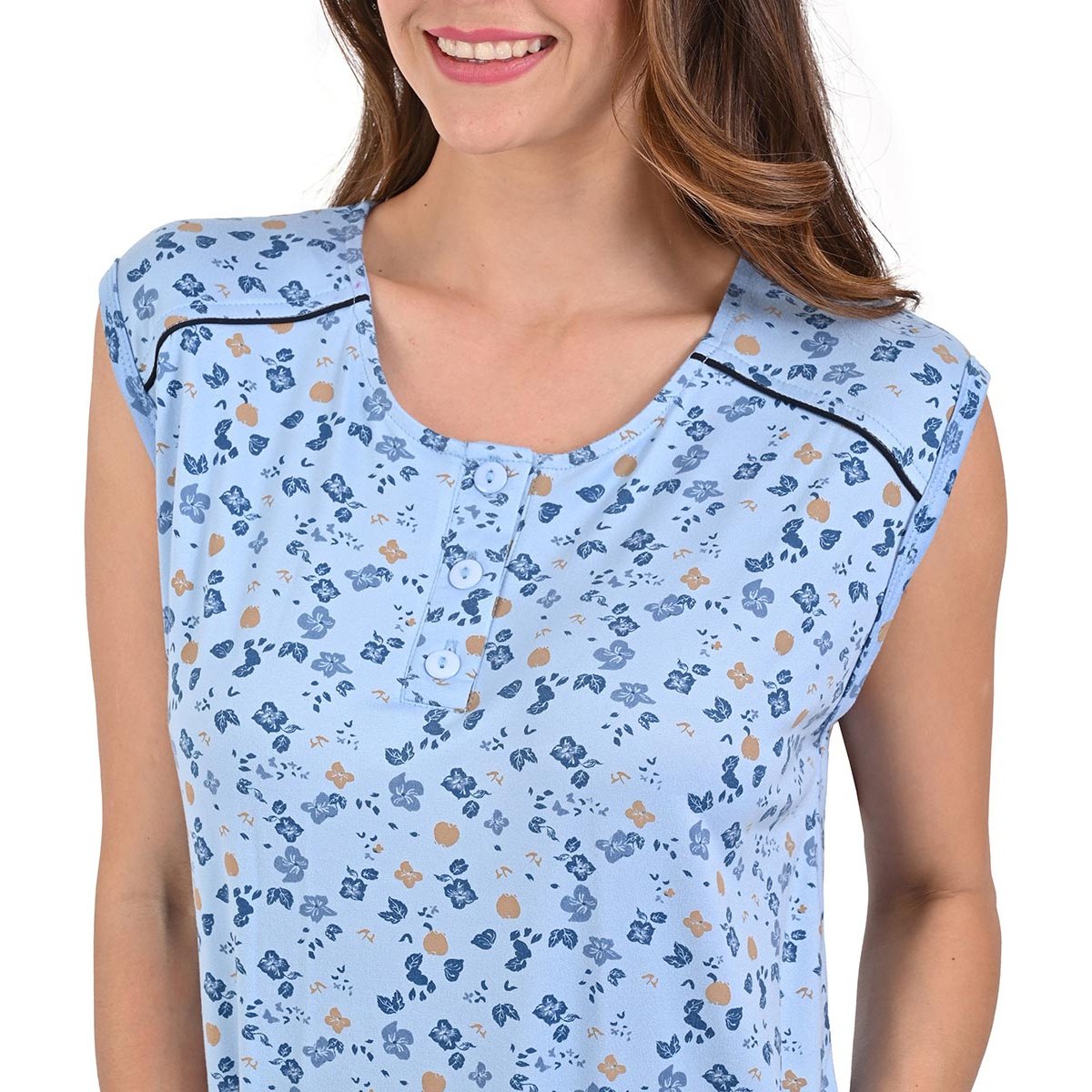 Camisón de Algodón Sin Mangas Night Stars para Mujer