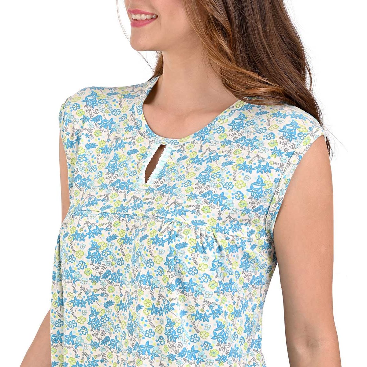 Camisón de Algodón con Manga Corta Night Stars para Mujer