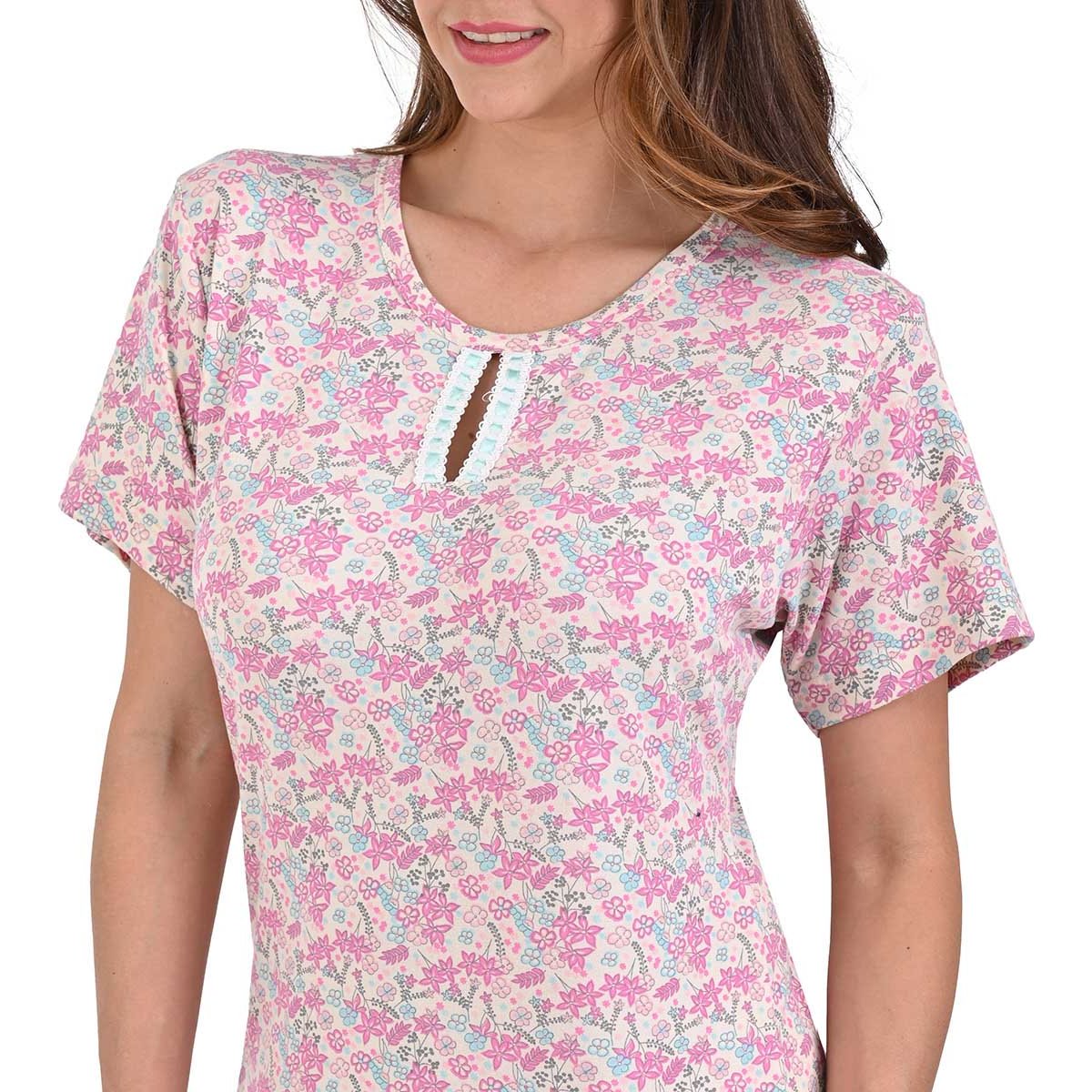 Pijama de Algodón con Manga Corta Night Stars para Mujer