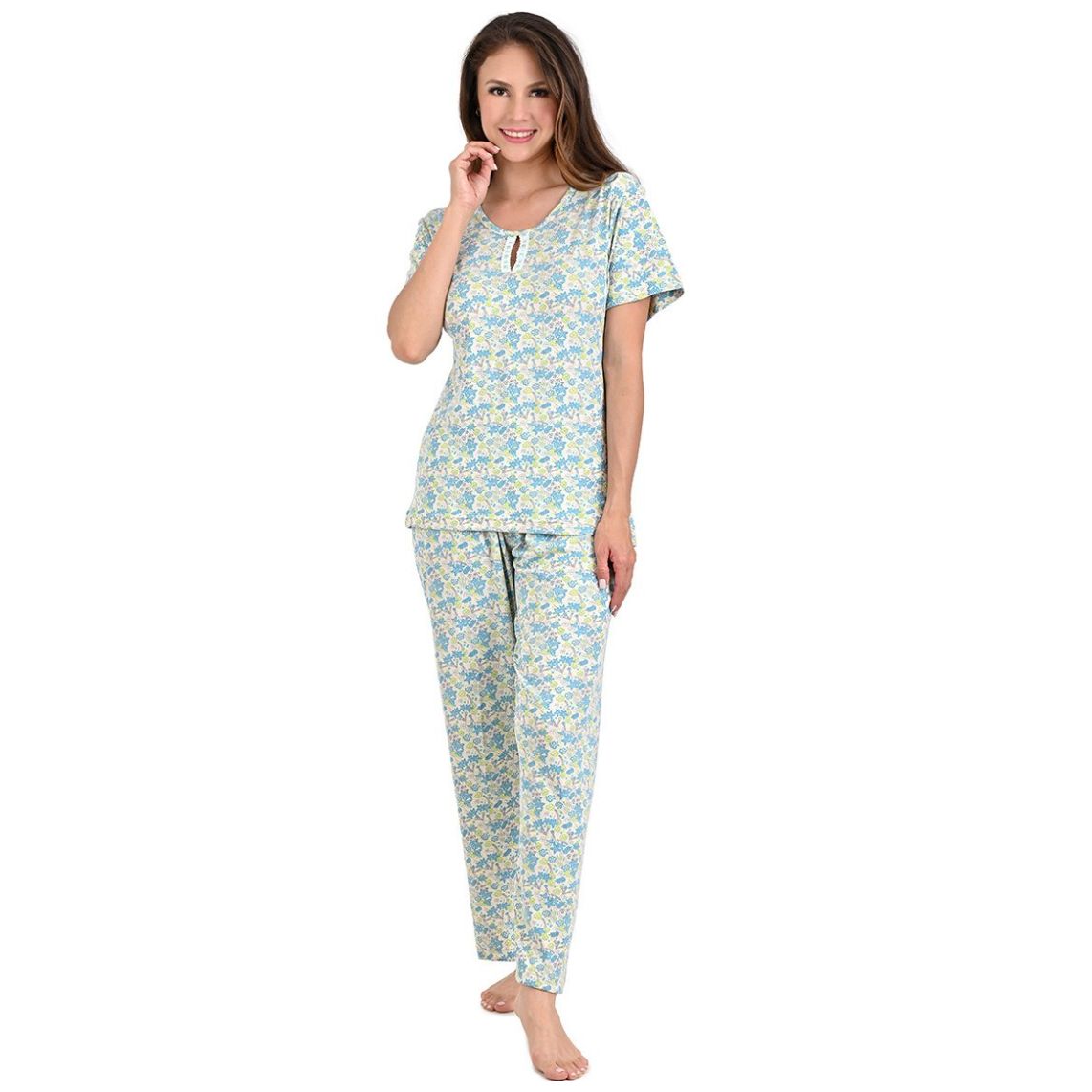 Pijama de Algodón con Manga Corta Night Stars para Mujer