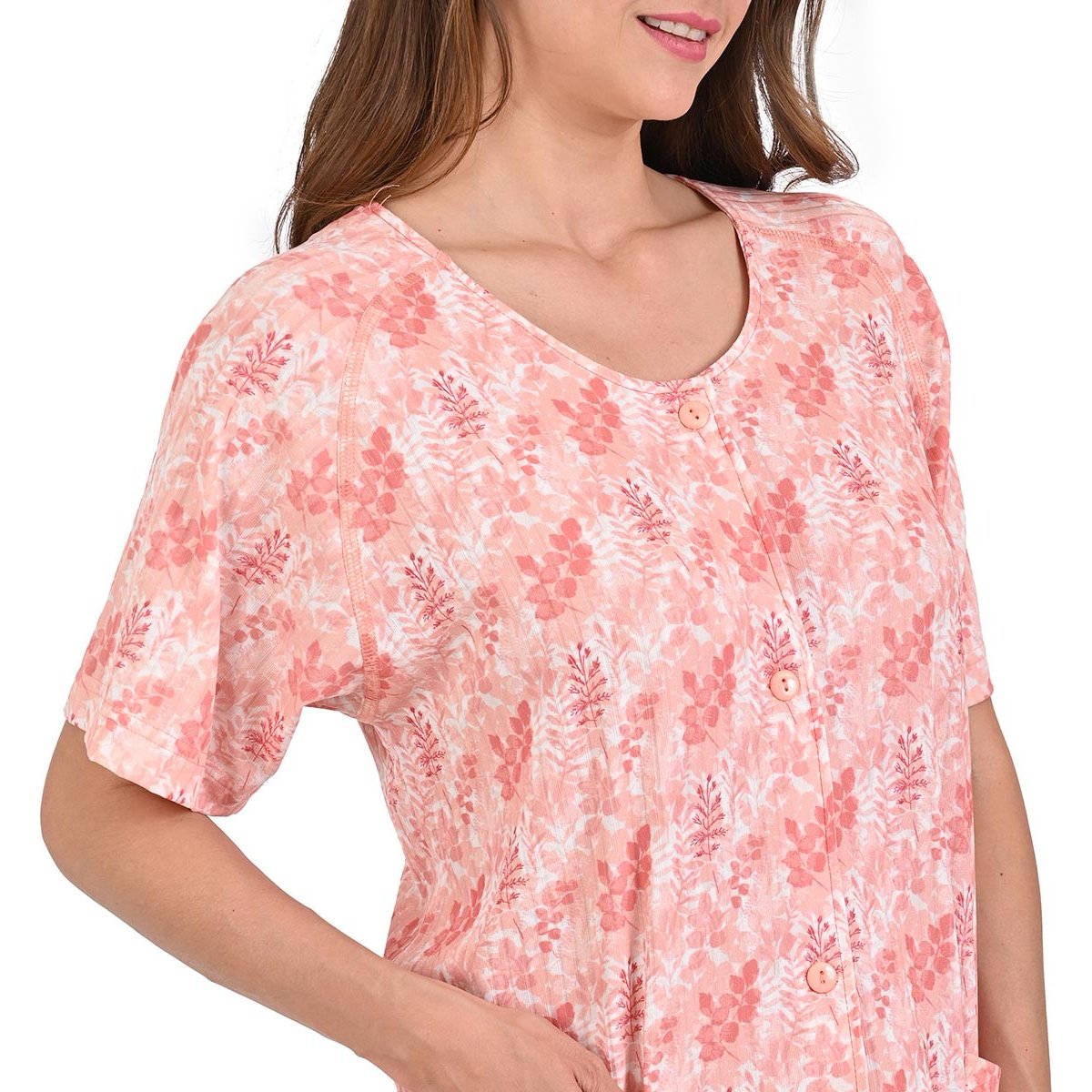 Camisón de Algodón con Manga Corta Night Stars para Mujer