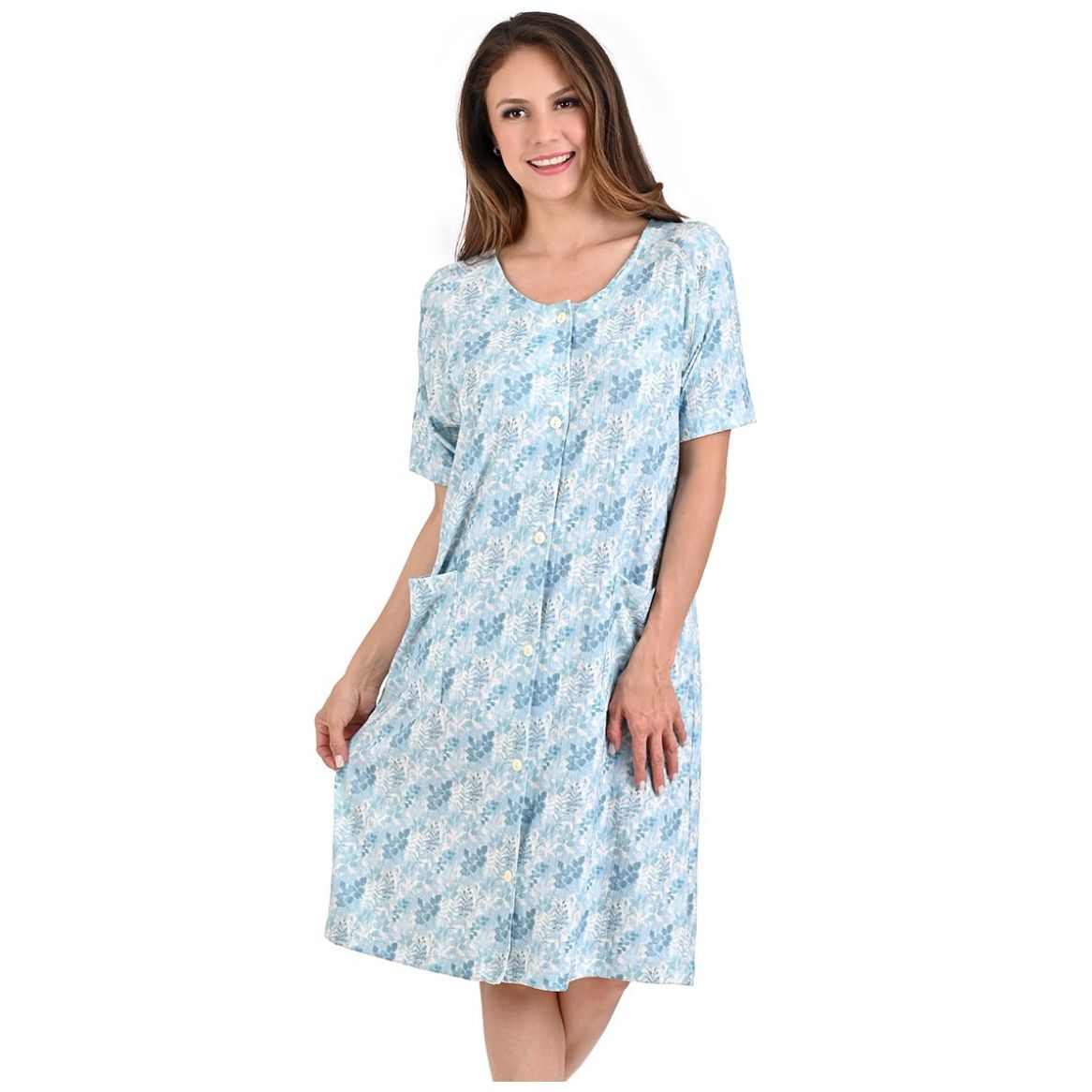 Camisón de Algodón con Manga Corta Night Stars para Mujer