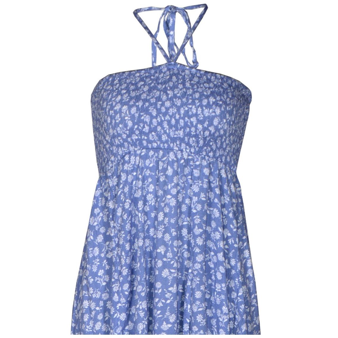 Vestido Largo con Talle de Smock para Mujer