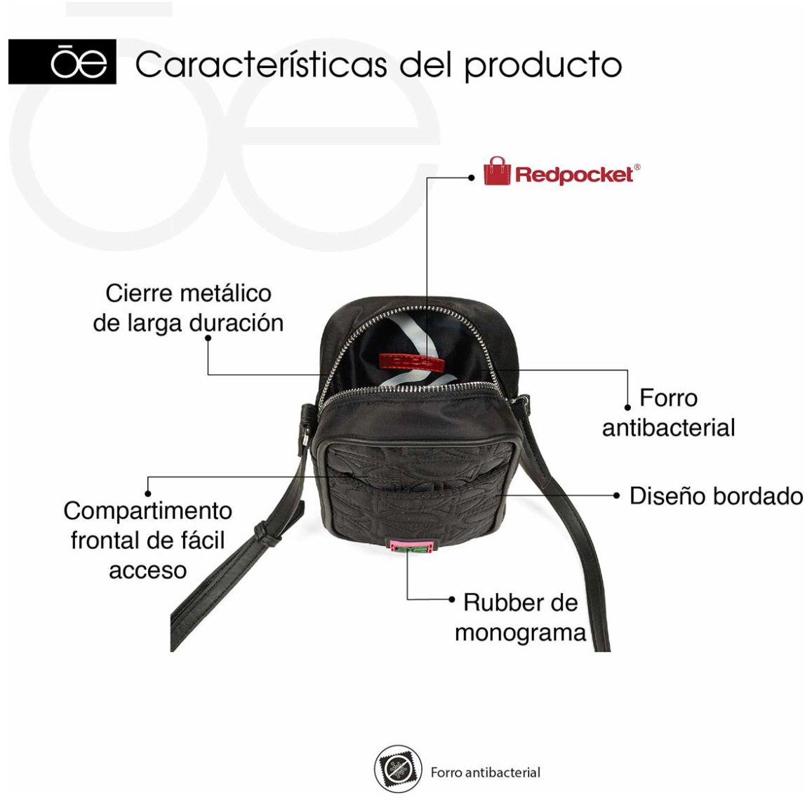 Bolso Crossbody Cloe Rosa para Mujer