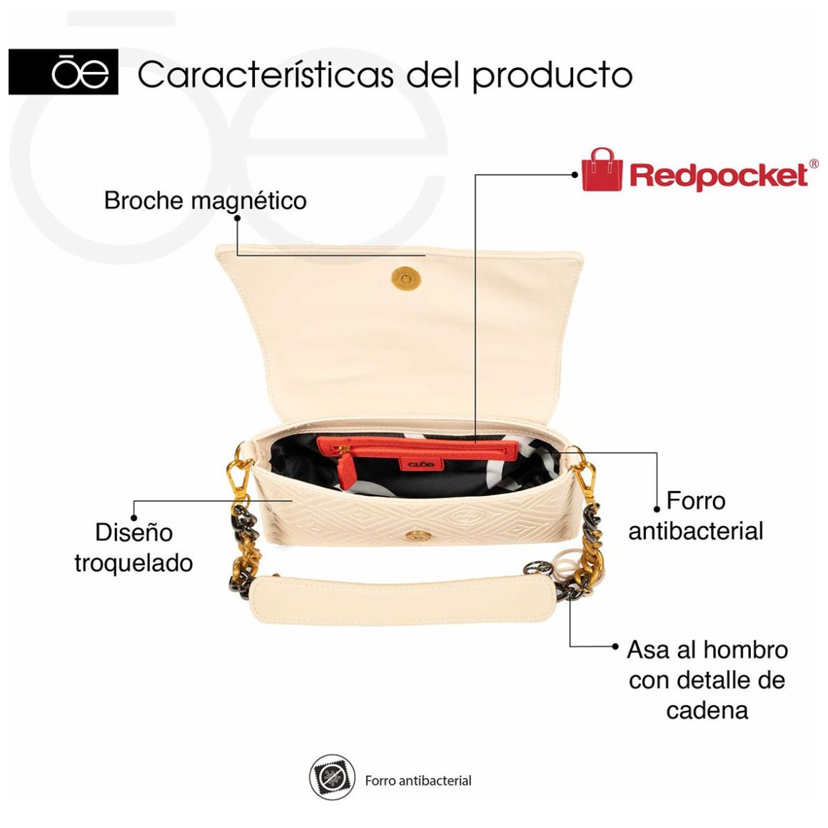 Bolso Lady Bag Cloe Olivo para Mujer