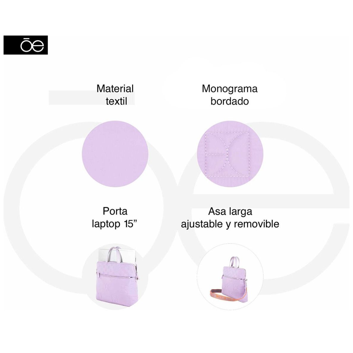 Bolso Porta Laptop Cloe Marino para Mujer