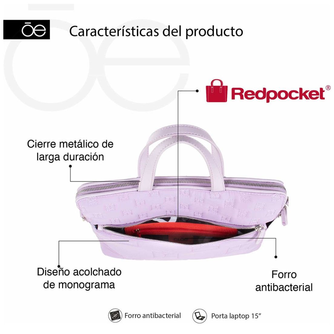 Bolso Porta Laptop Cloe Marino para Mujer