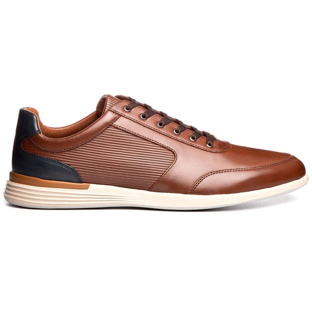 Zapato Casual Christian Gallery Color Café en Corte Sintético para Hombre