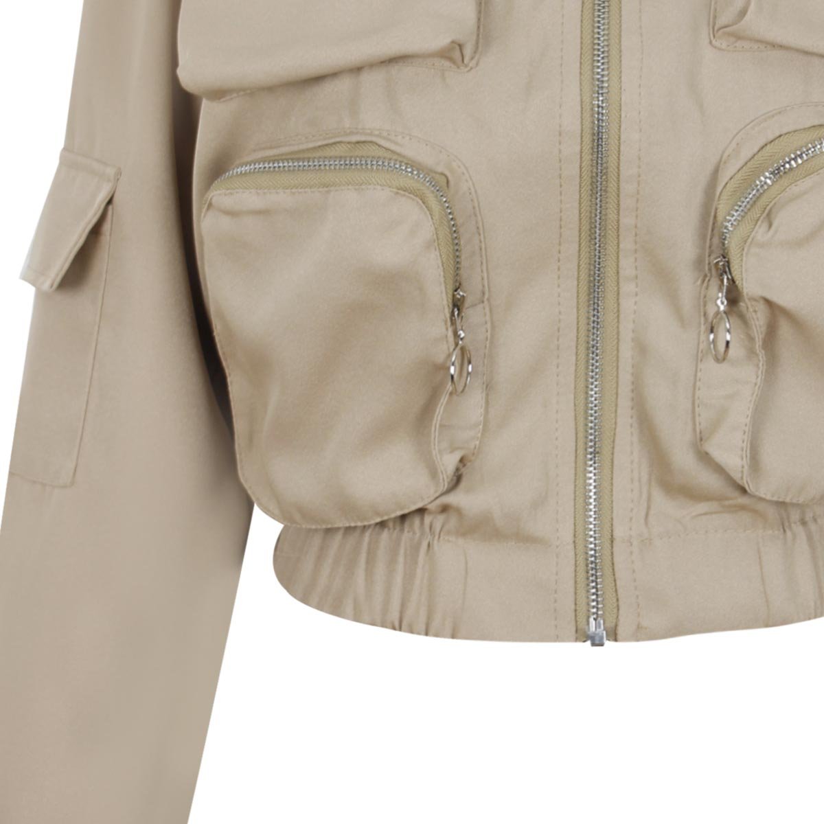 Chamarra Corta con Bolsas Tipo Cargo #4Me&4You para Mujer