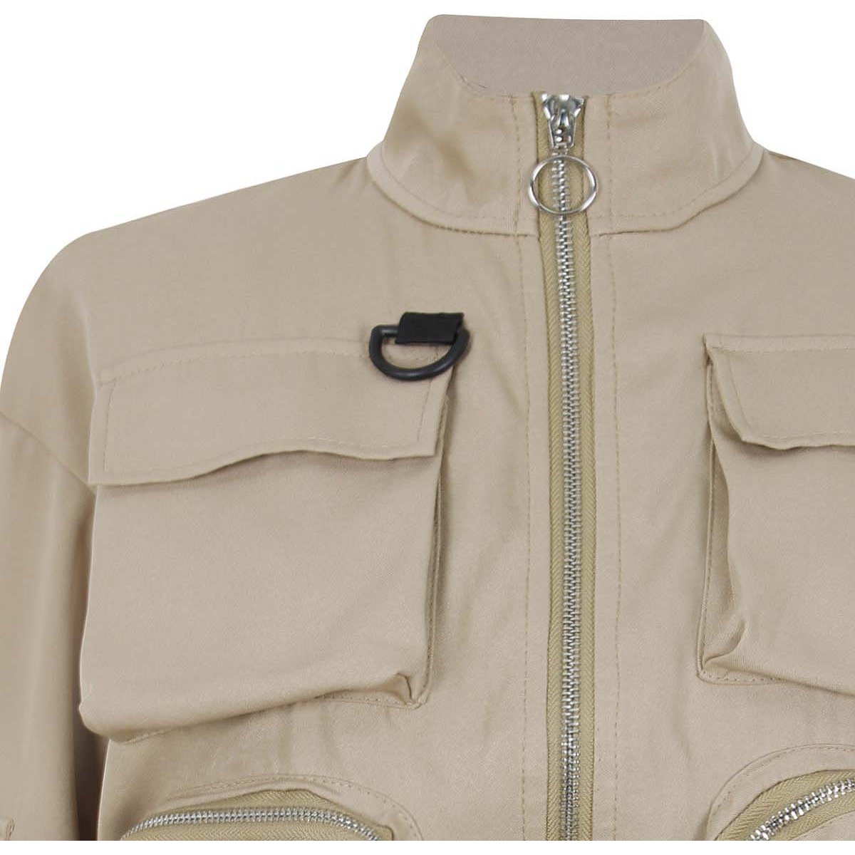 Chamarra Corta con Bolsas Tipo Cargo #4Me&4You para Mujer