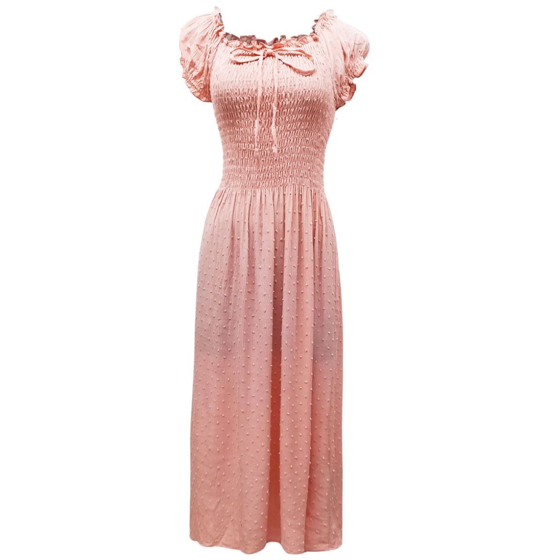 Vestido Largo Liso Dulce Guayaba para Mujer