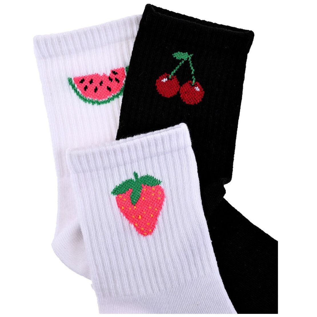 Calceta 3 Pares con Bordado Frutas Maria Intima