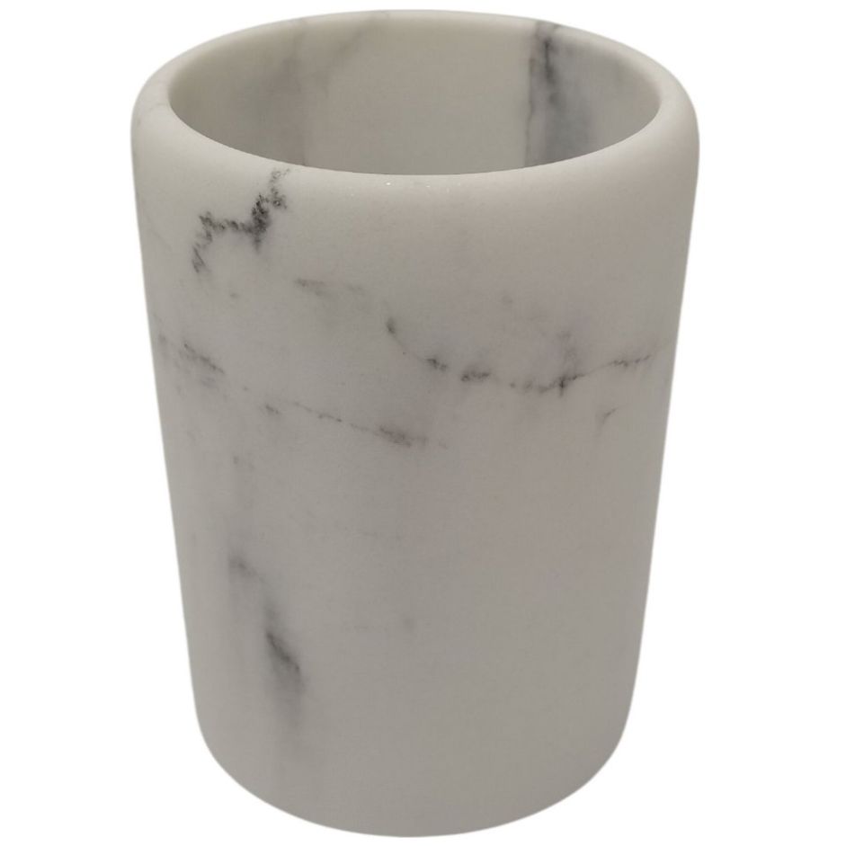 Vaso Zense para Baño Santander Blanco Marmoleado