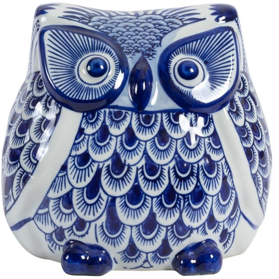 Figura Búho Azulejo G Vintage Home