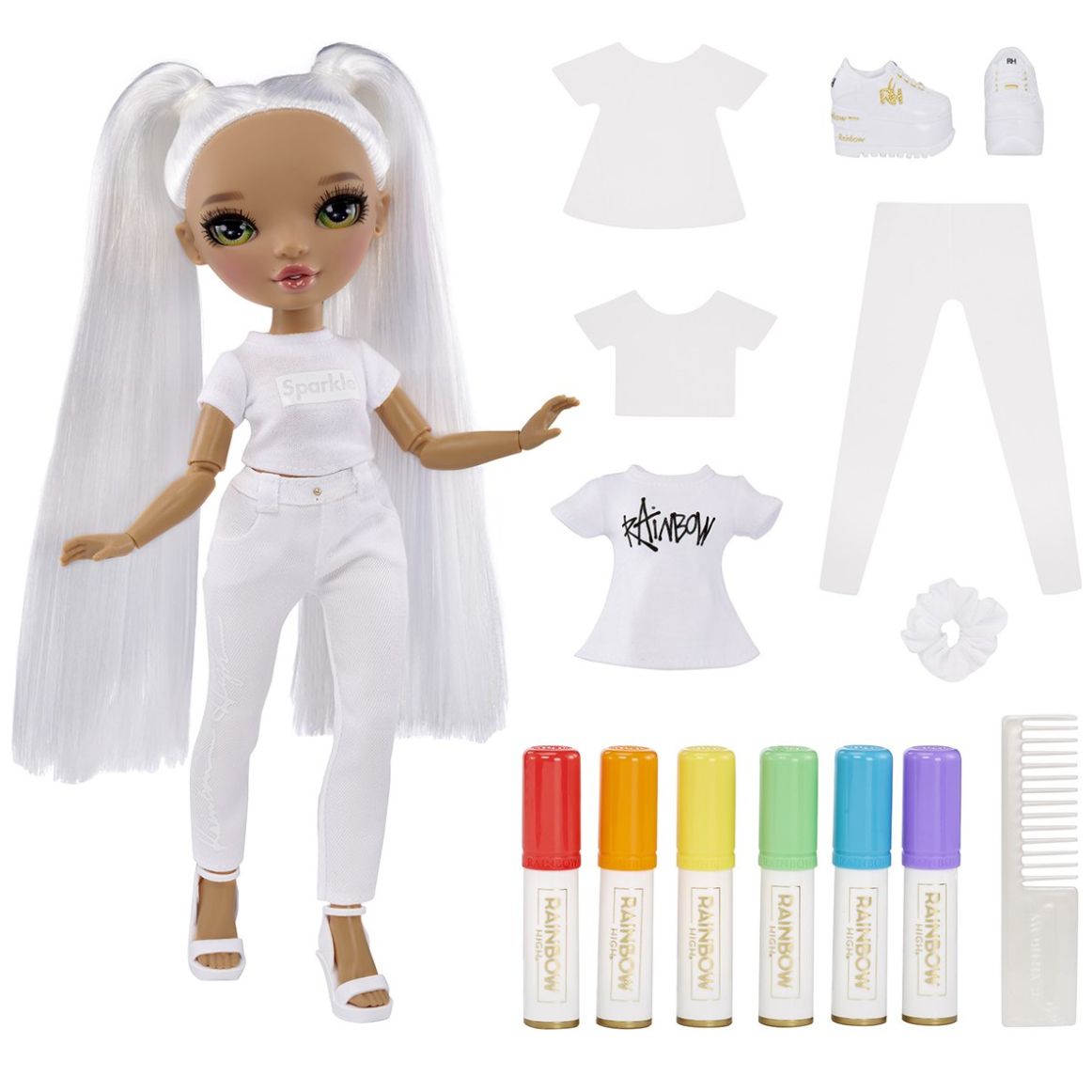 Rainbow High Muñeca Create Fashion Ojos Verdes