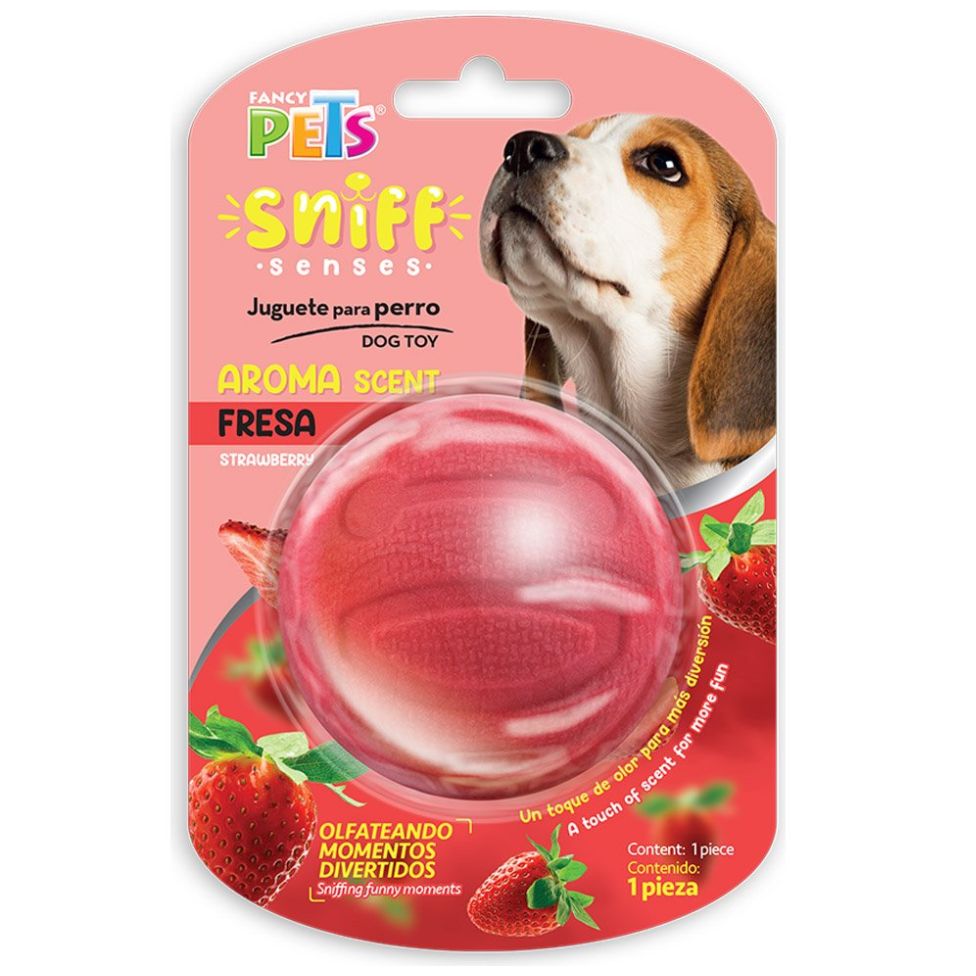 Pelota con Aroma Fresa Sniff Fancy Pets