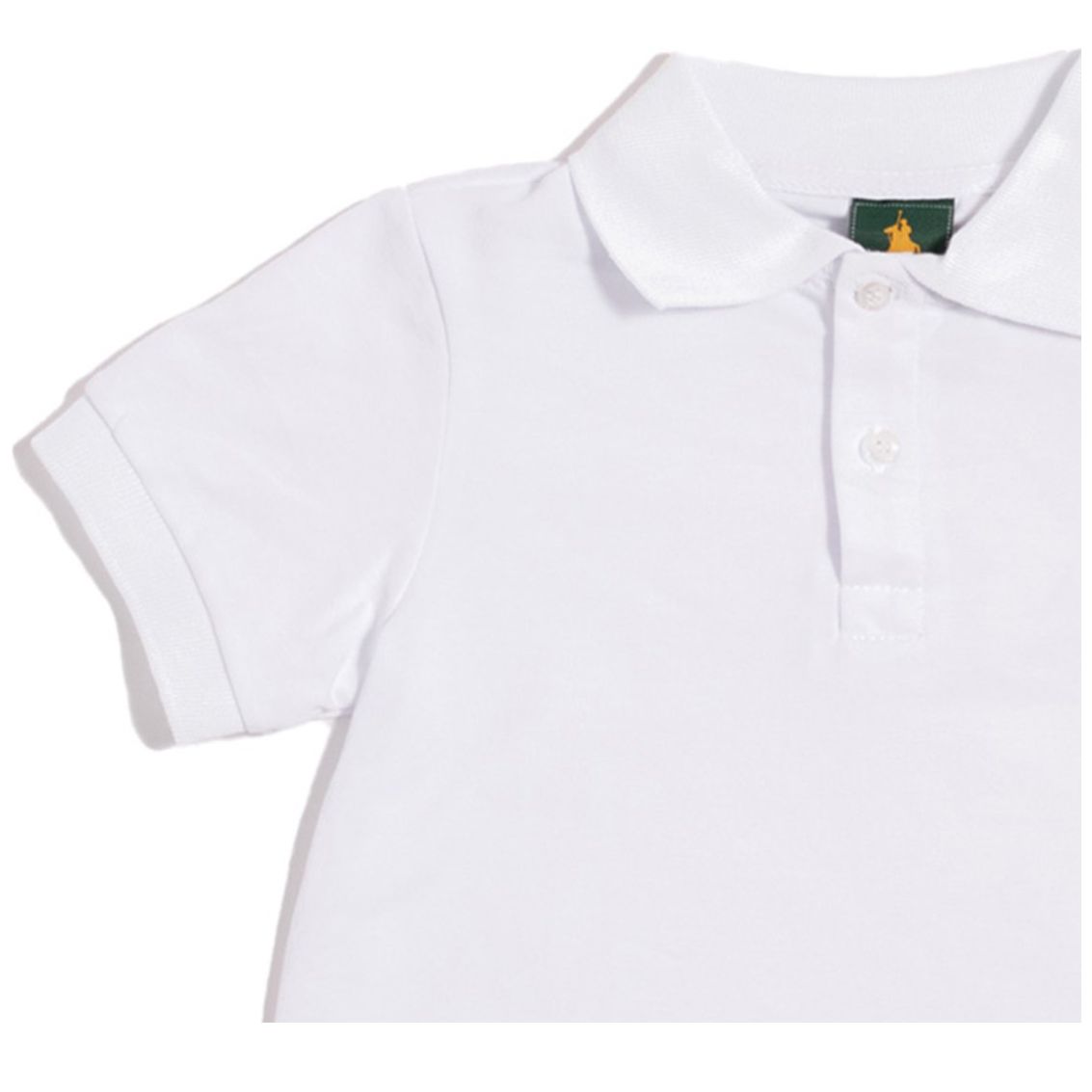 Playera para Niño Cuello Tipo Polo Manga Corta Escolar Blanca Royal Polo Club